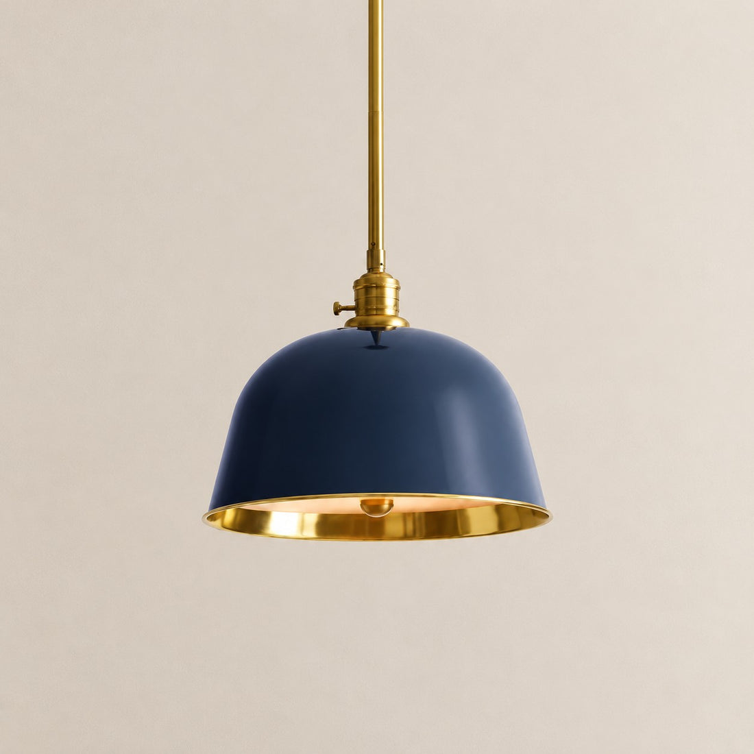 Forvara Classic Bell Pendant Light Industrial Pole Pendant Fixture for Dining Room