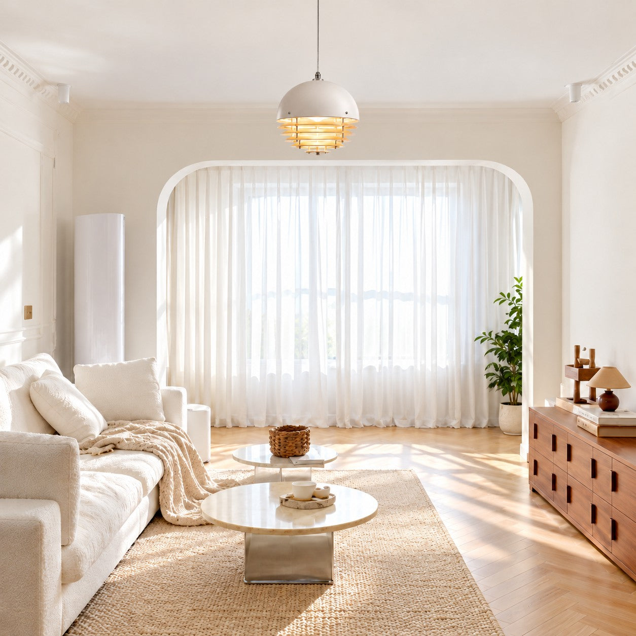 Afterglow Modern Layered Acrylic Sunset Pendant Light for Living Room and Bedroom