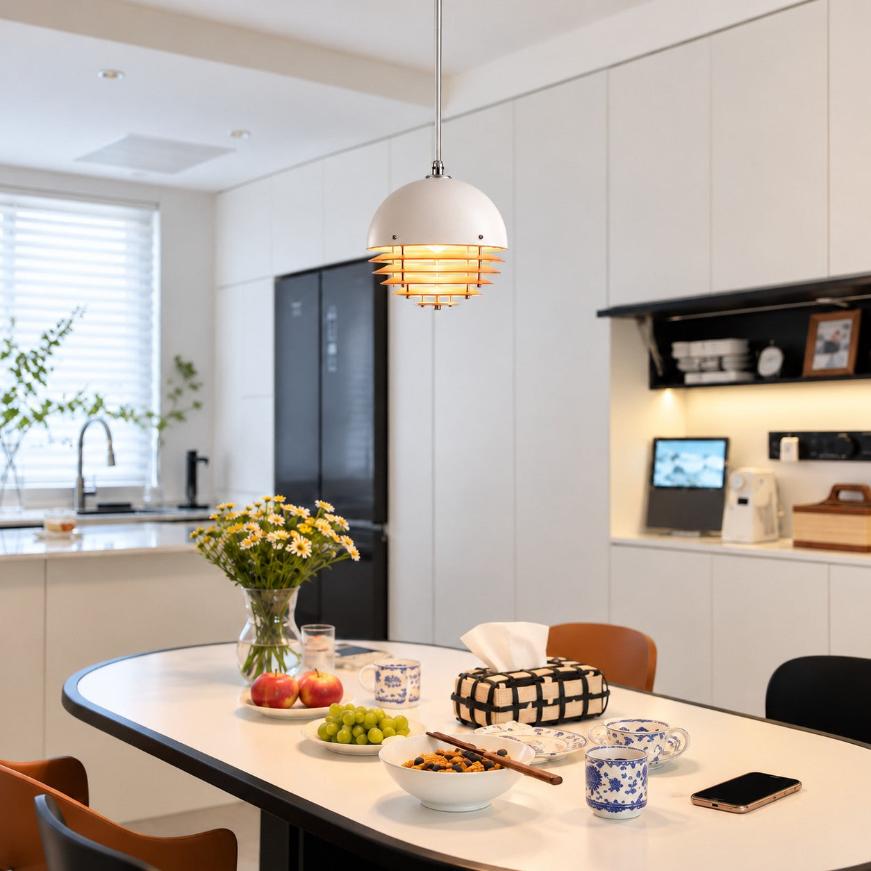 Afterglow Modern Layered Acrylic Sunset Pendant Light for Living Room and Bedroom