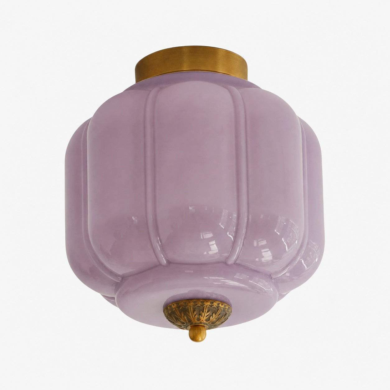 Vintage Eloise Milk Glass Flush Mount Ceiling Light - Vintage Charm Soft Glow