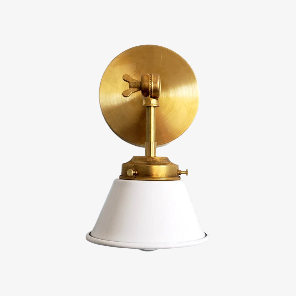 Modern Cone With Elegant Swivel Mechanism Brass Wall Lamp