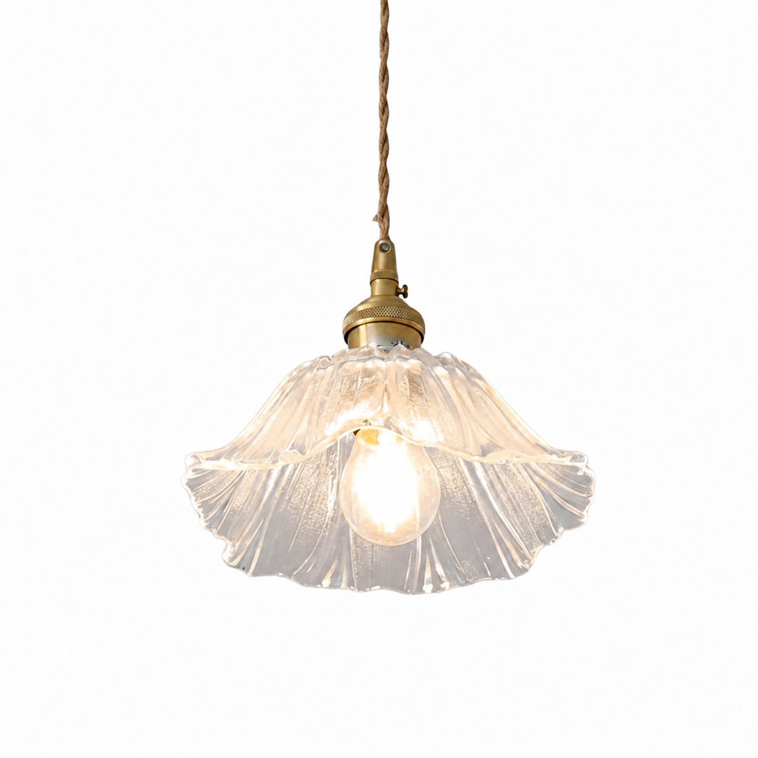 Blossix Elegant Art Pendant Lamp - Glass Flower Shade Design for Living or Dining Room N24