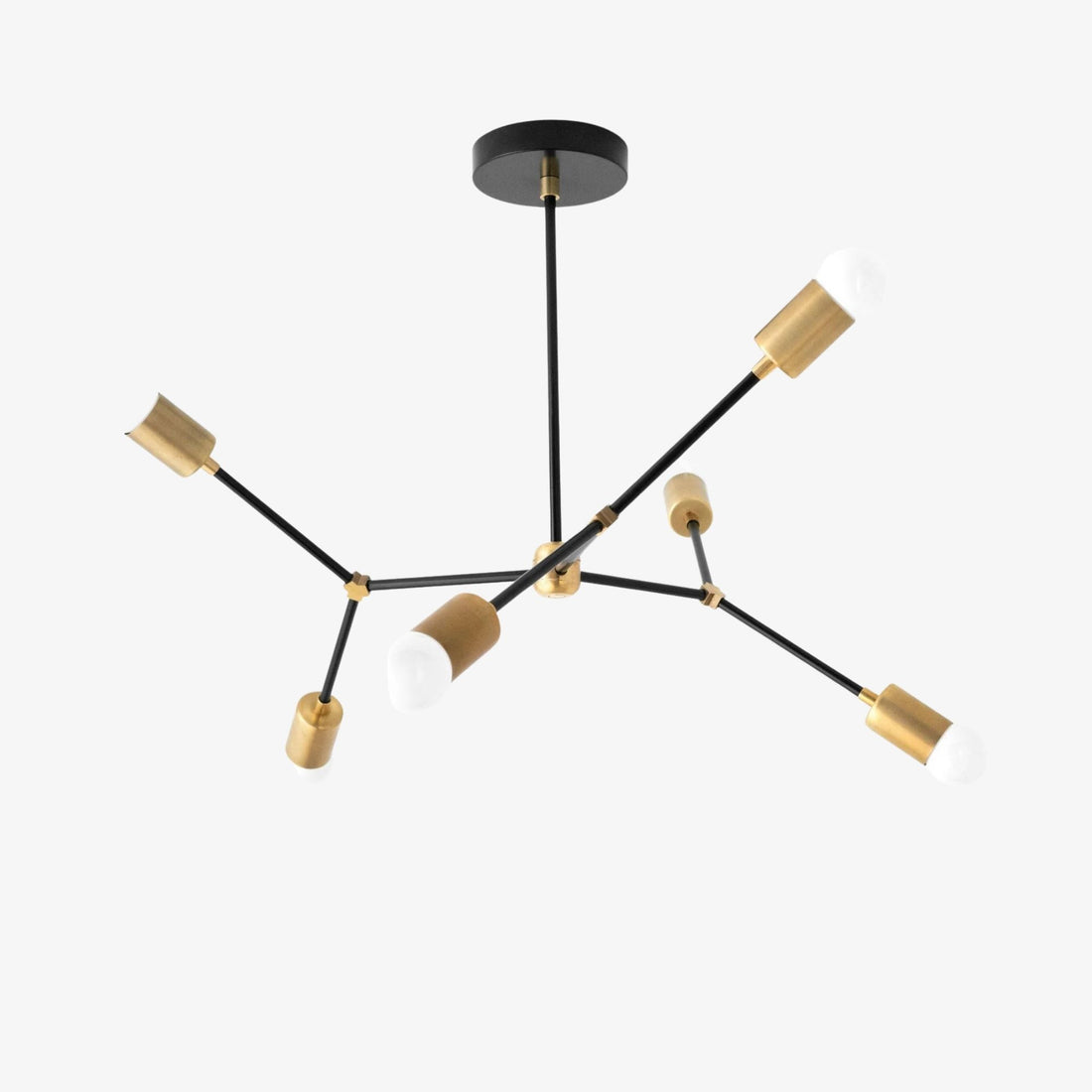 Lumen Geometric Art Deco Chandelier – Modern Ceiling Light for Dining or Living Spaces