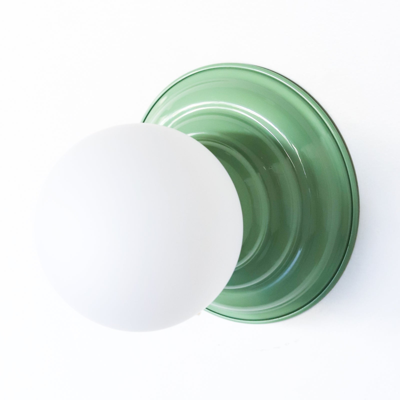 Retro Flushmount Ceiling Light or Wall Sconce - Minimalist Glass Globe