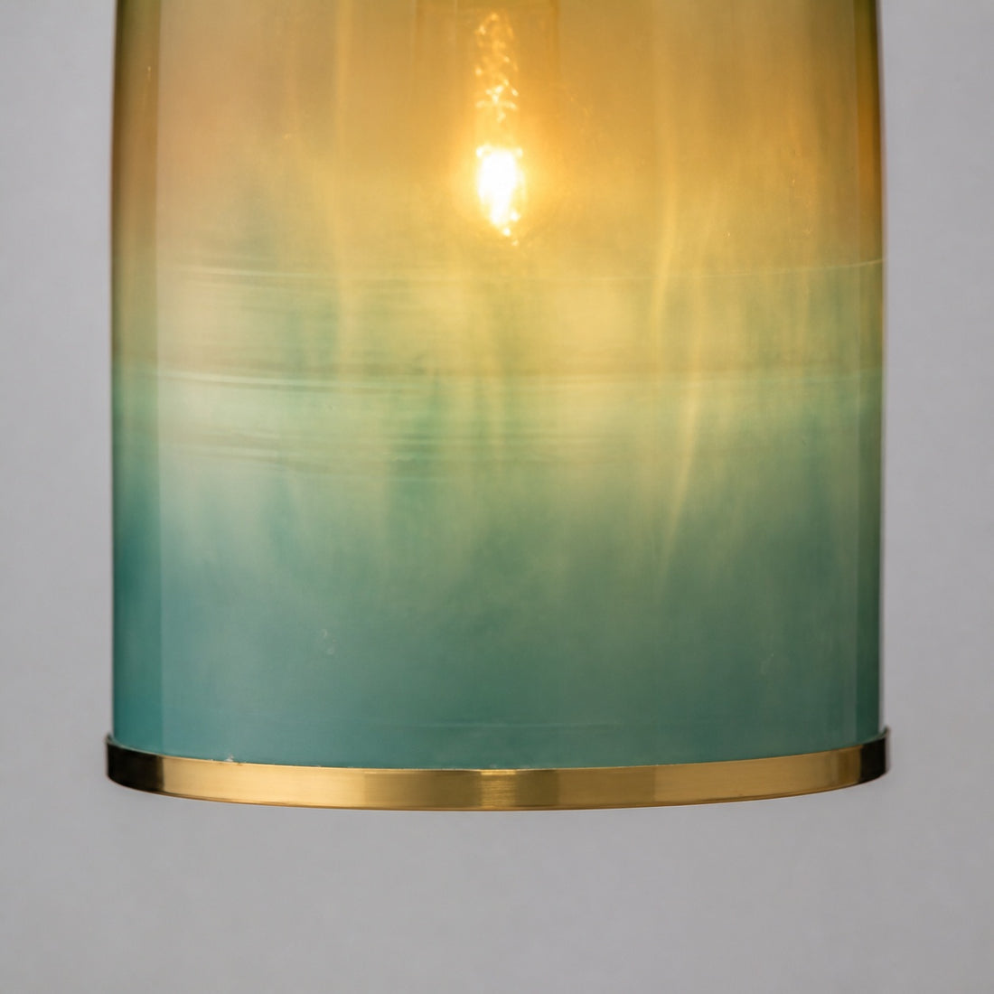 Helvo Green and Gold Hanging Pendant - Stylish Glass Lamp for Interiors