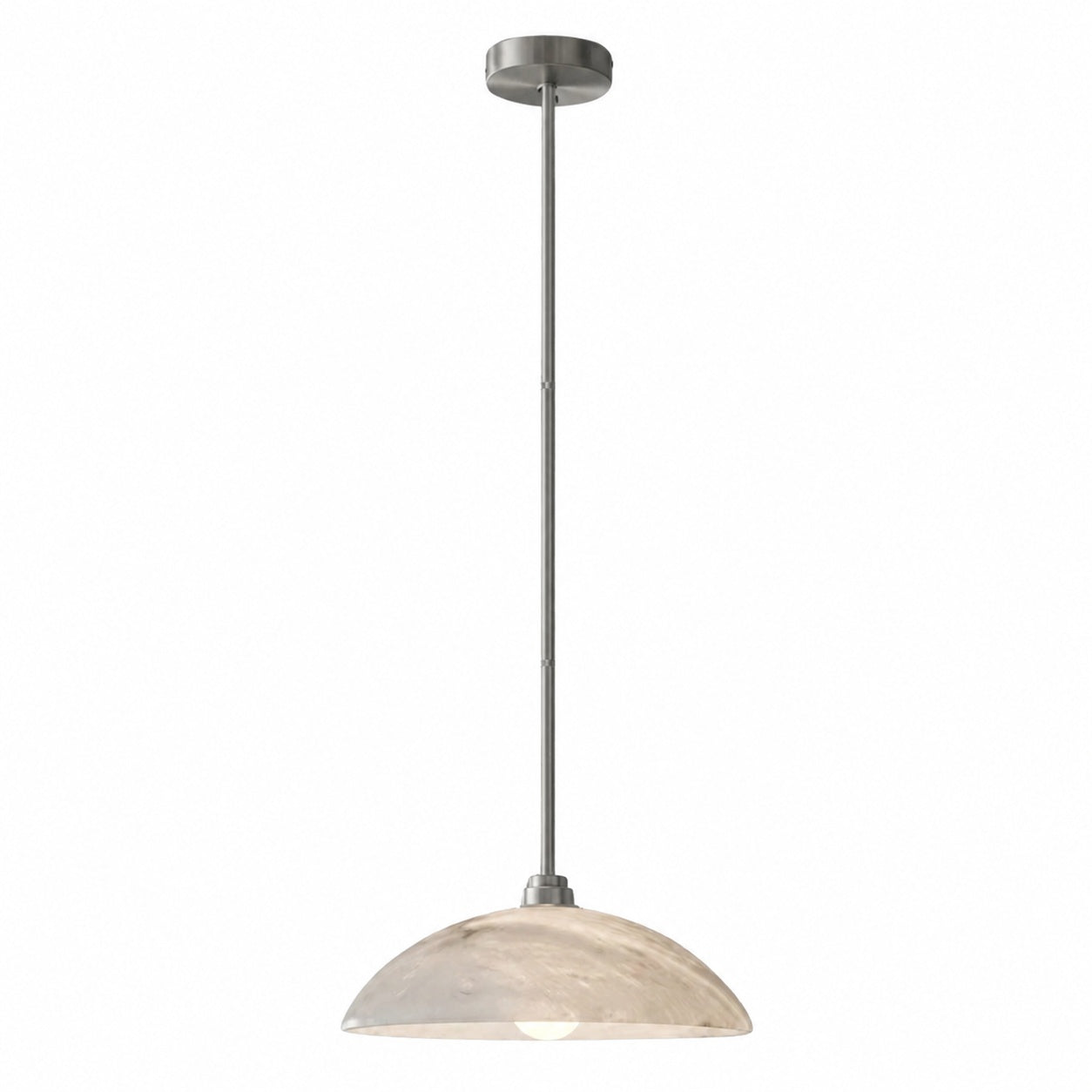 Alariv Elegant  Alabaster Dome Pendant Light - Modern Stone Lighting for Dining or Living