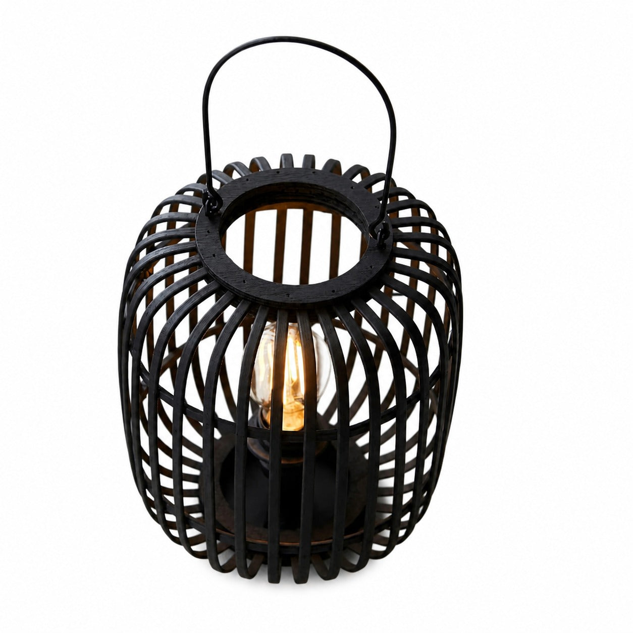 Yumeko Ambient Table Lamp - Open Bamboo Cage Design Stylish and Eco Friendly for Living & Bedroom