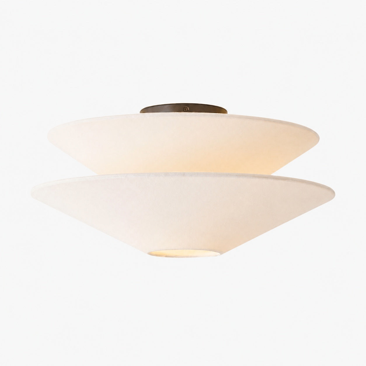 Solivara Flushmount Recessed Milky White Glass Simple Ceiling Lamp