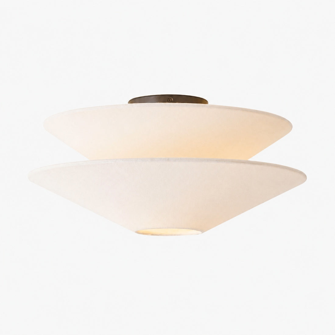 Solivara Flushmount Recessed Milky White Glass Simple Ceiling Lamp