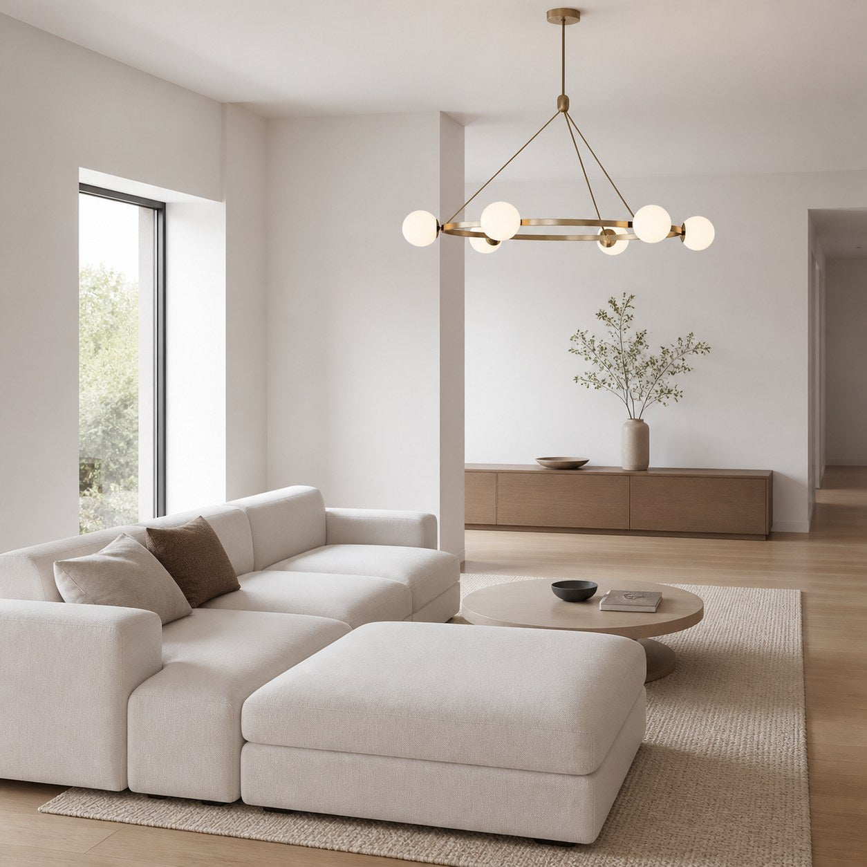 Brelia Round Light Chandelier - Modern Globe Chandelier in Stylish Design