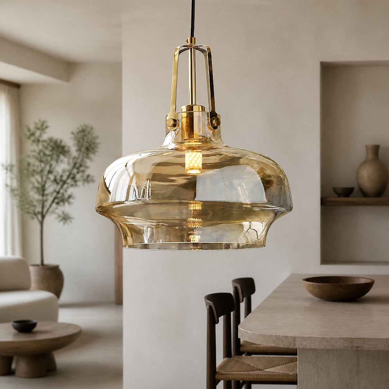 Modern Unique Shaped Fish Tank Glass Pendant Light