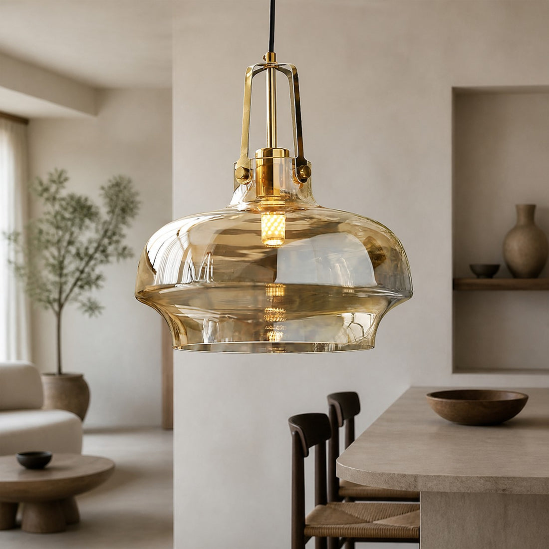 Modern Unique Shaped Fish Tank Glass Pendant Light
