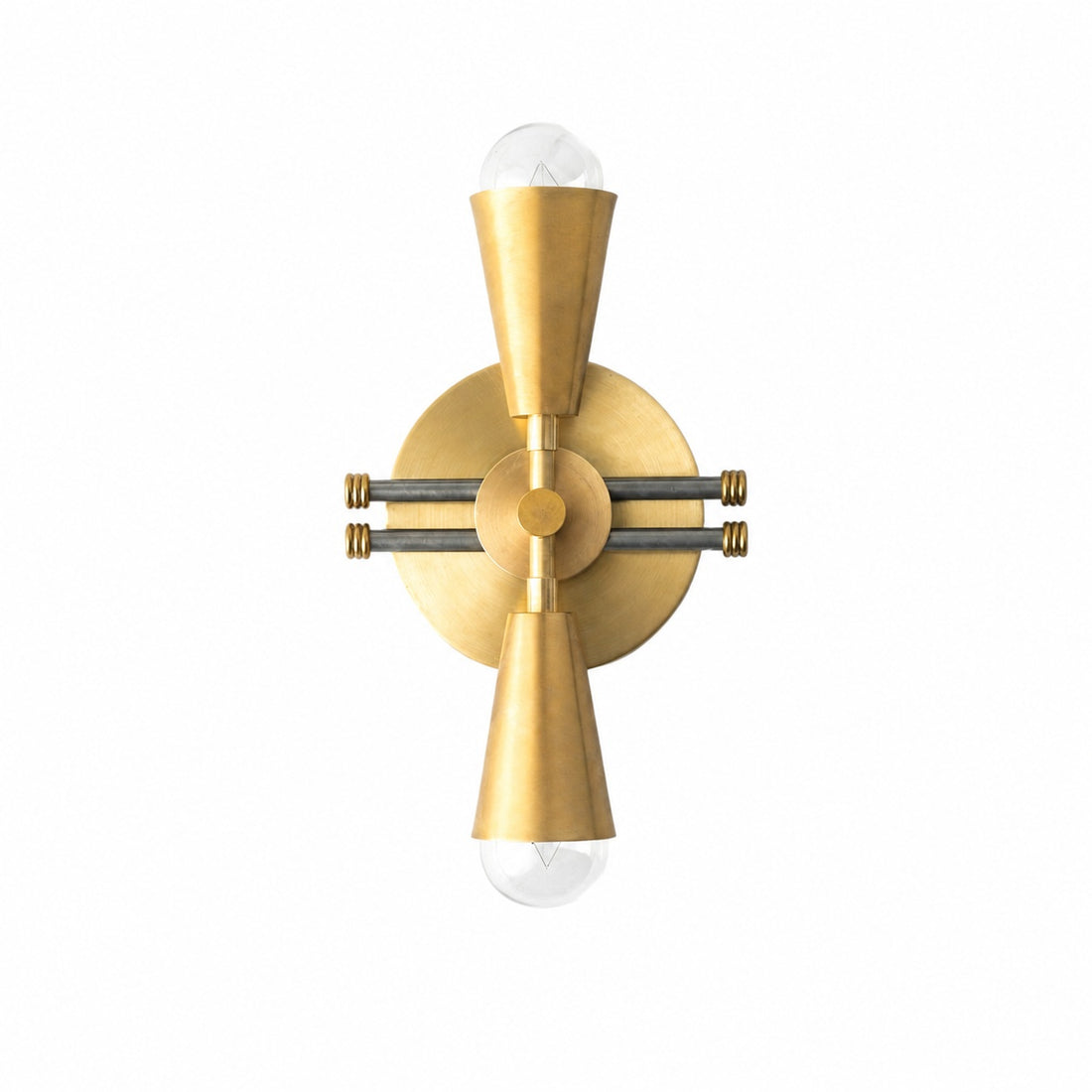 Pyralis Cone Art Deco Brass Sconce - Industrial Vanity Light
