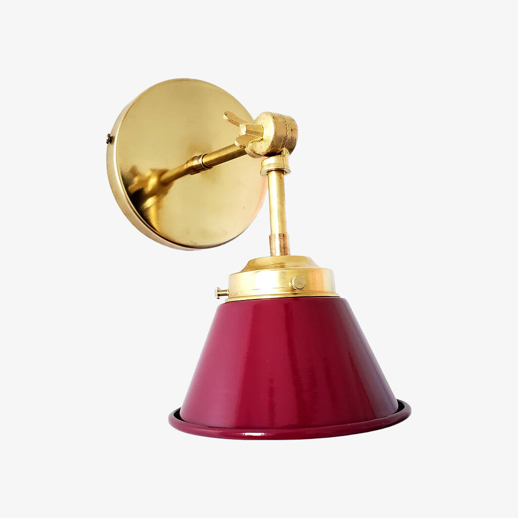 Modern Cone With Elegant Swivel Mechanism Brass Wall Lamp