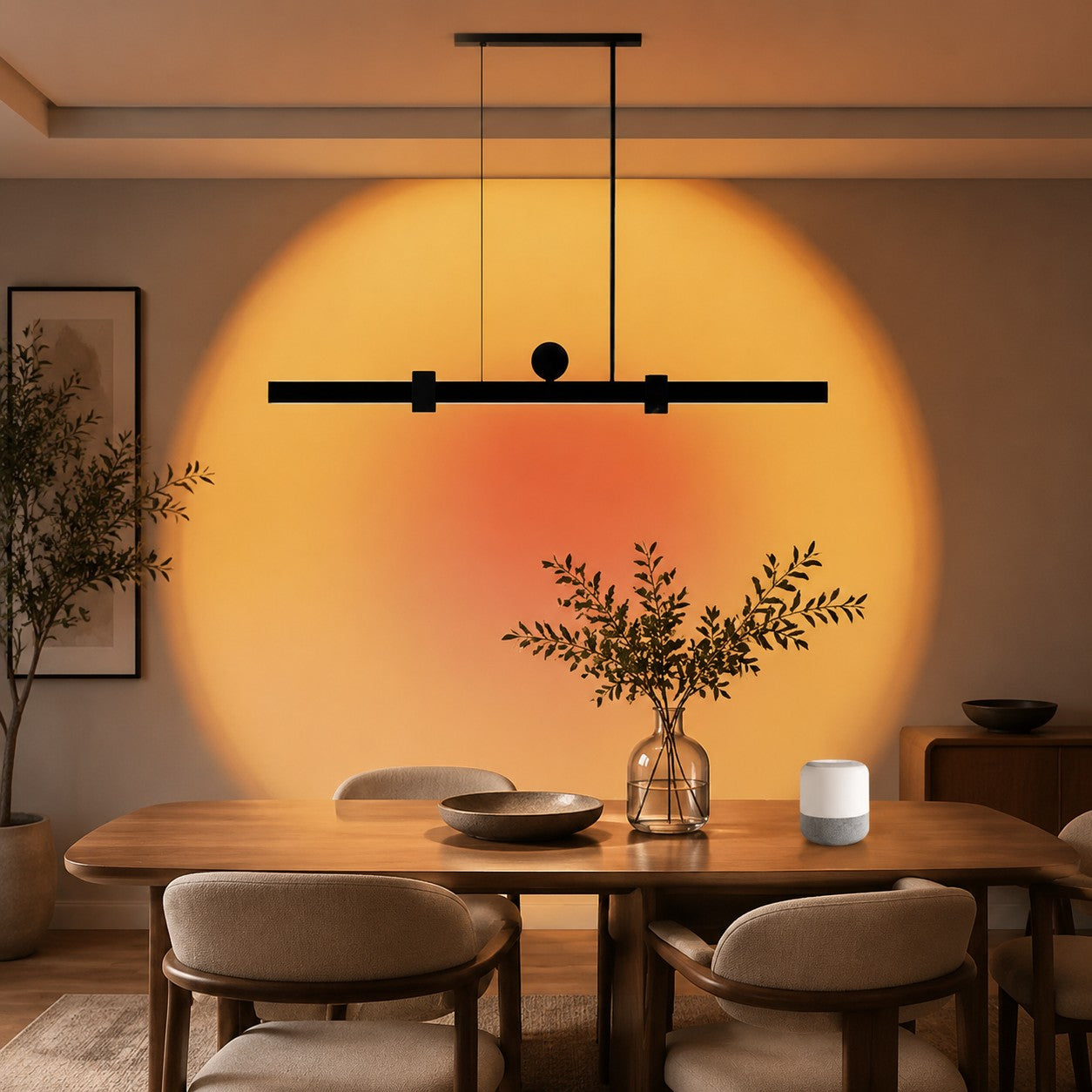 Linear Wall-Wash Dining Pendant Light