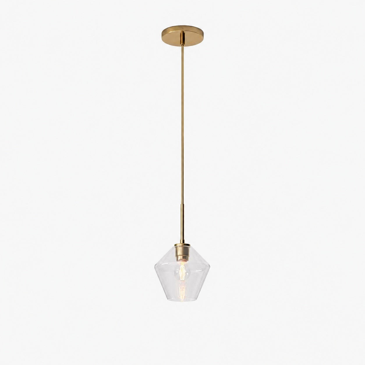 Merin Transparent Glass Sculpture Geometric Chandelier