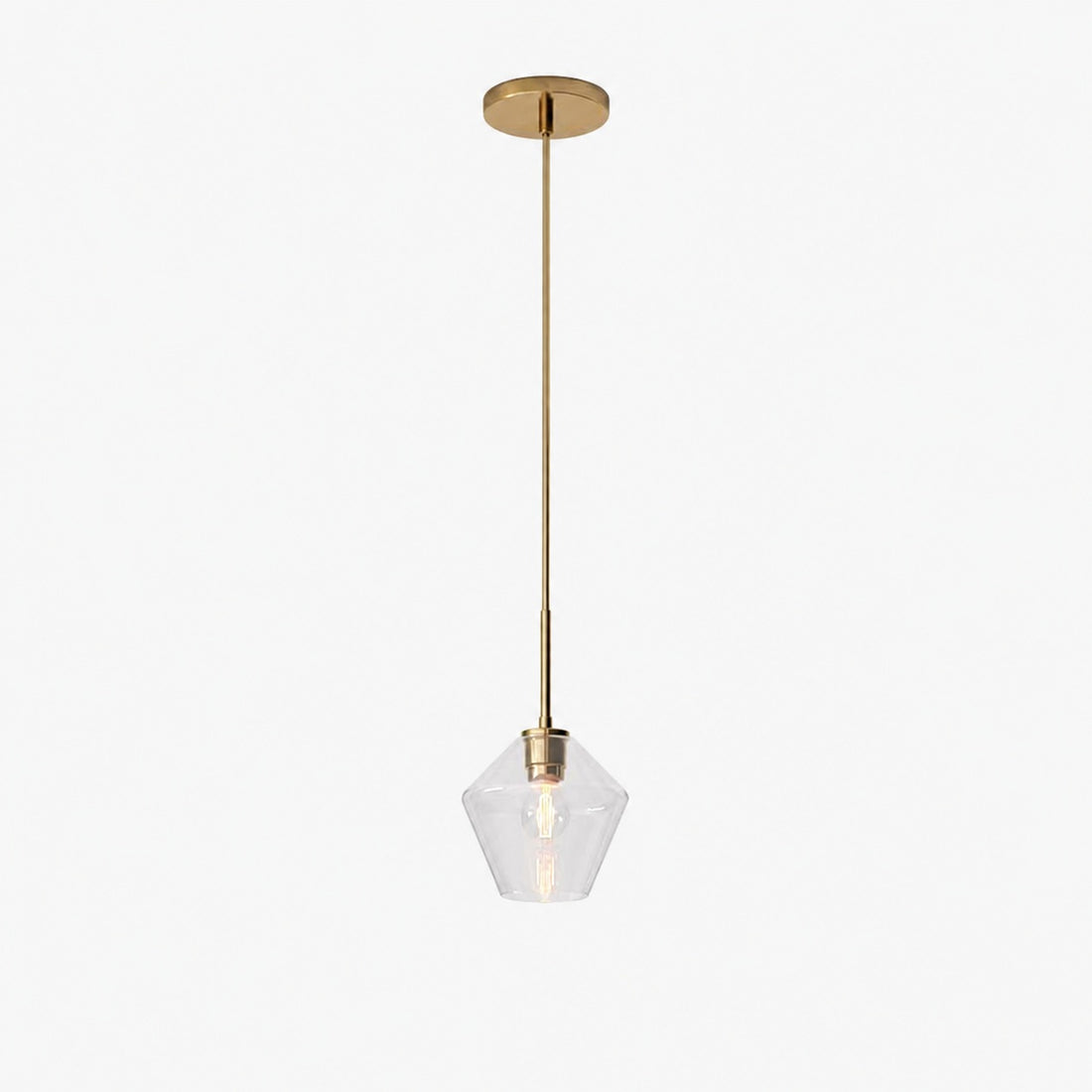Merin Transparent Glass Sculpture Geometric Chandelier