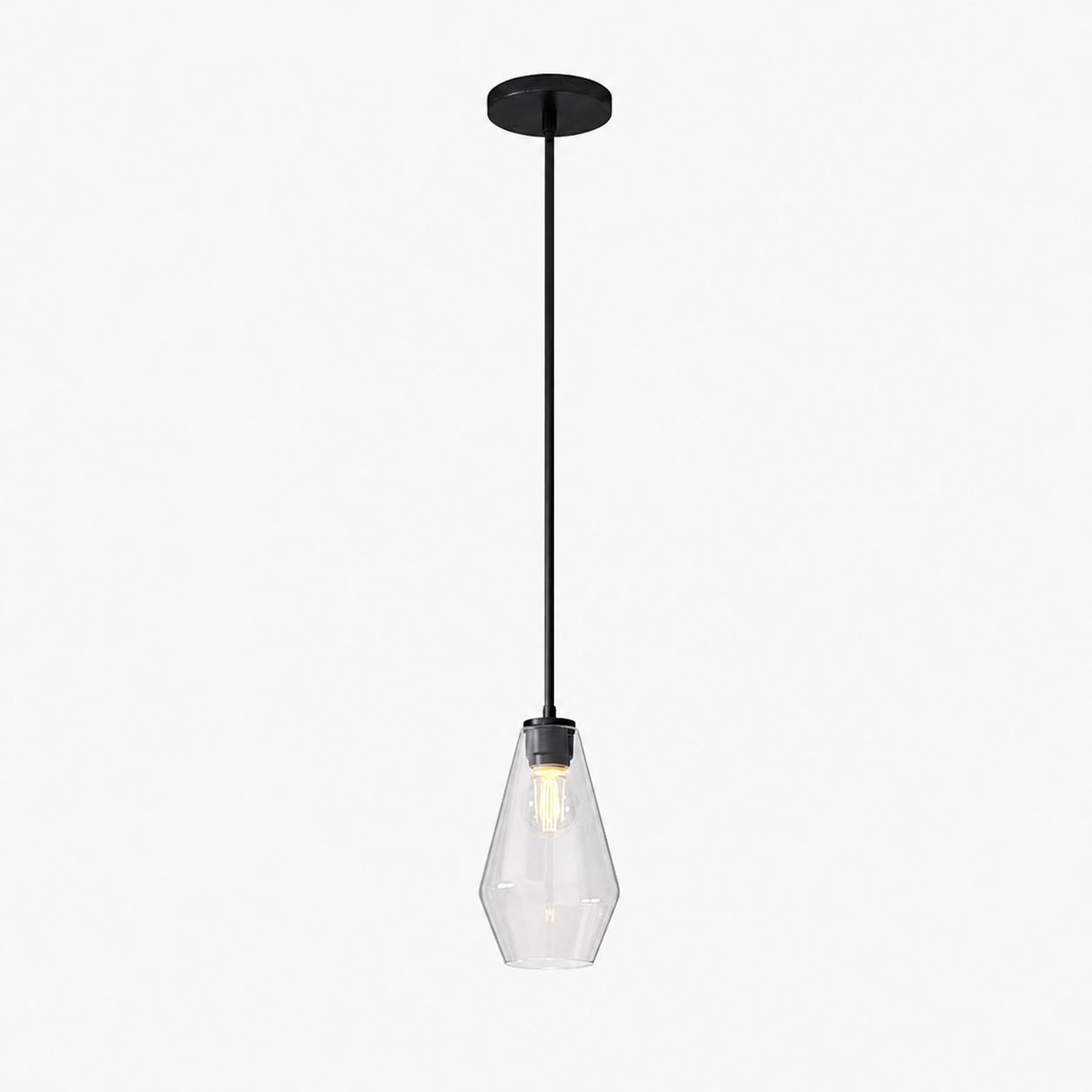 Merin Transparent Glass Sculpture Geometric Chandelier