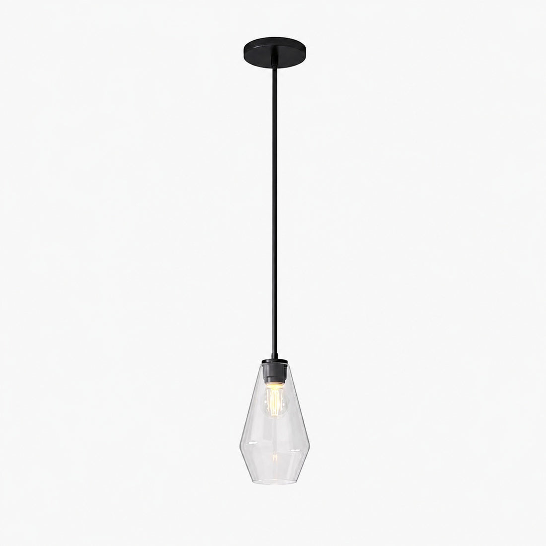 Merin Transparent Glass Sculpture Geometric Chandelier
