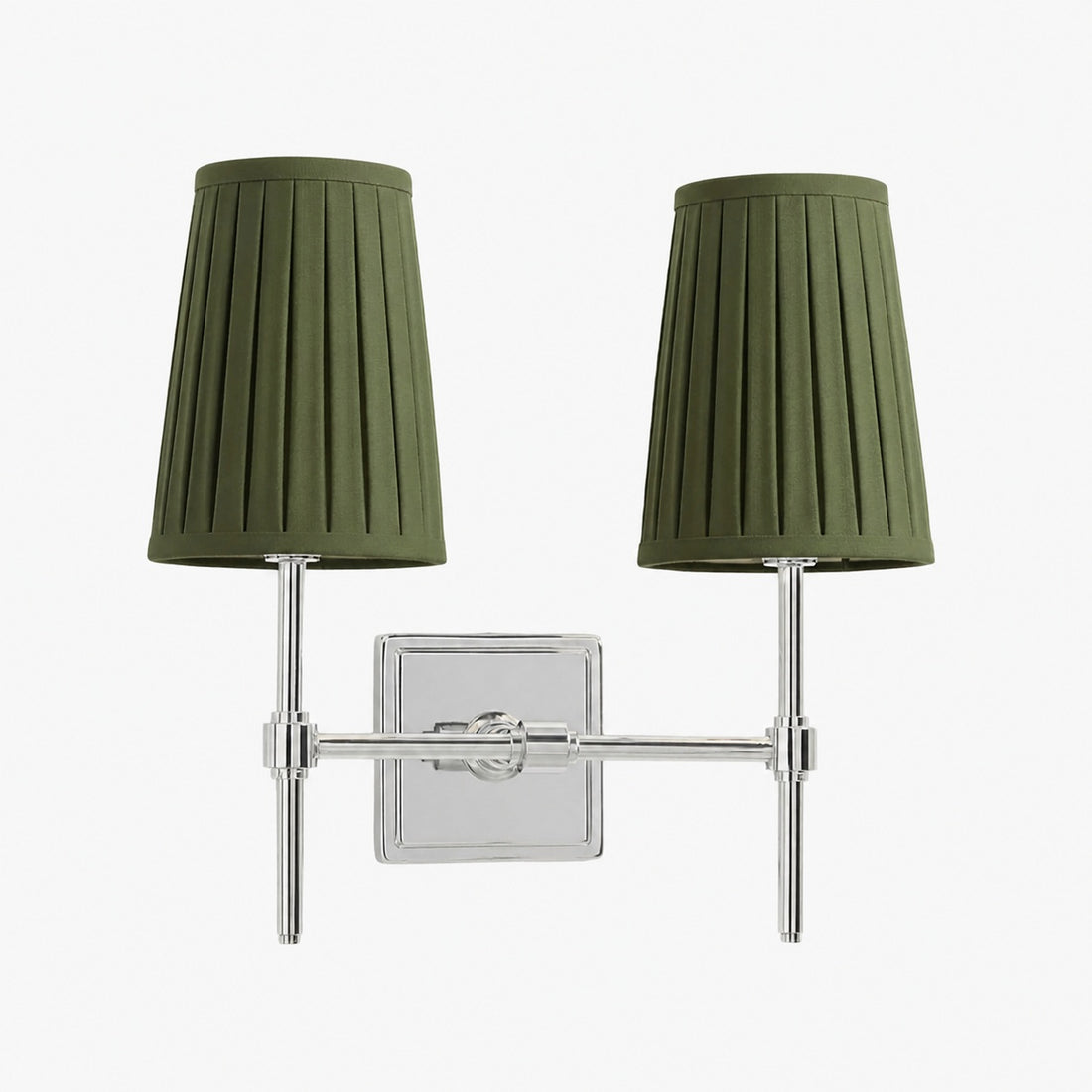 Derlina White Linen Shades Wall Lamp – Retro Metal Multi-Head Lighting Fixture