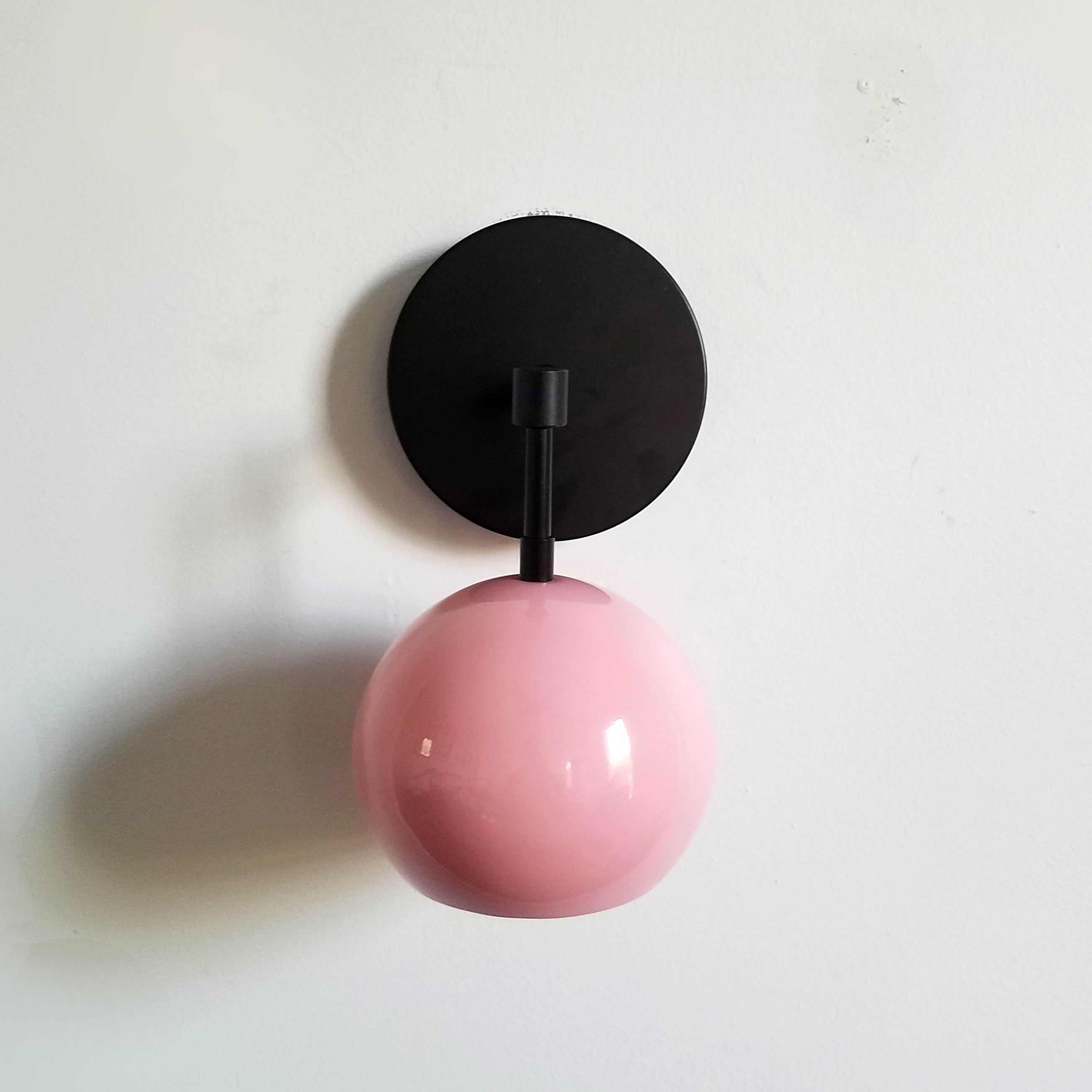 Modern Accent Soft Pink Globe Shade Wall Sconce