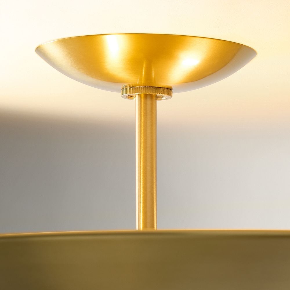 Plara Flush Mount - Rounded Minimalist Dome Metal Ceiling Light for Hallway