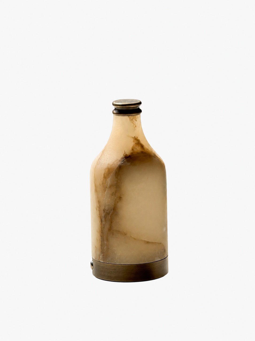 Wine Bottle Alabaster Table Lamp (Built-in Battery)