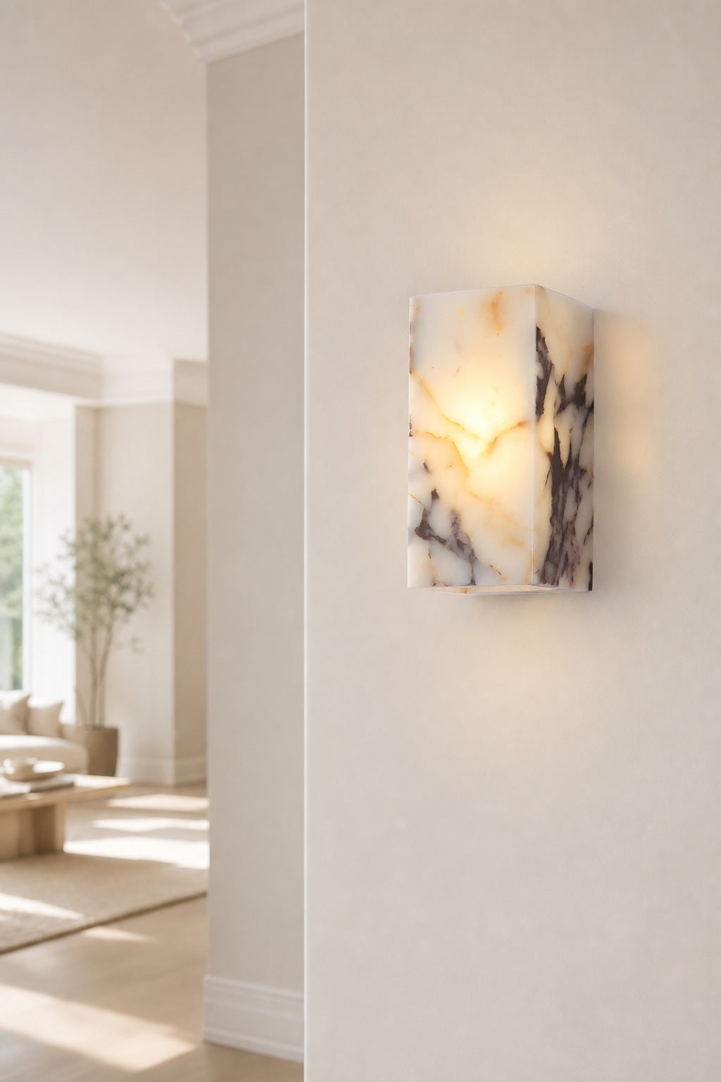 Square Marble Wall Lamp