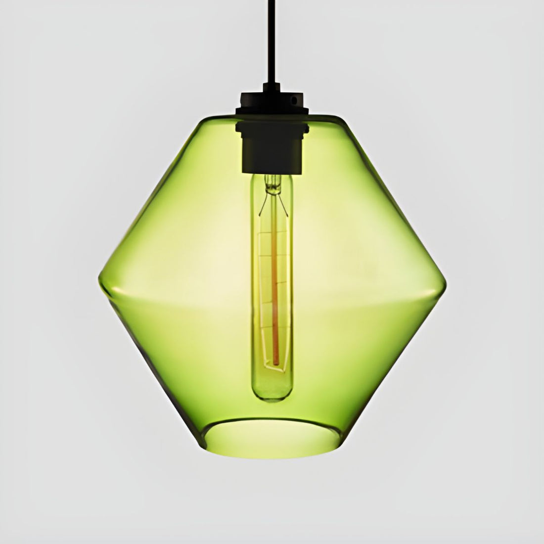 Crystalline Series Pendant Light - Blown Glass Multi Colored Glass Pendant Lamp
