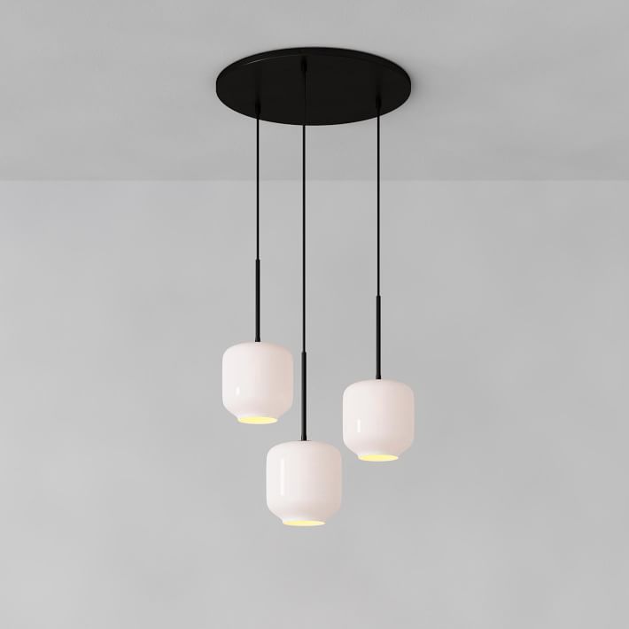 Lumivelle Pebble Glass Chandelier - 3-Light Modern Pendant Style