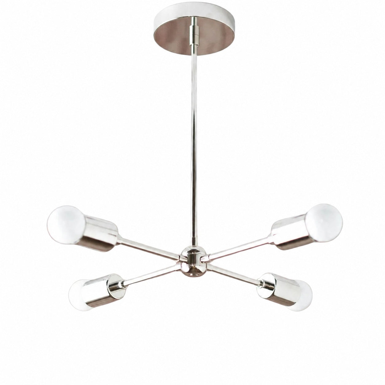 Mobilux Line Mid Century Gold Sputnik Chandelier - Geometric Brass Fixture