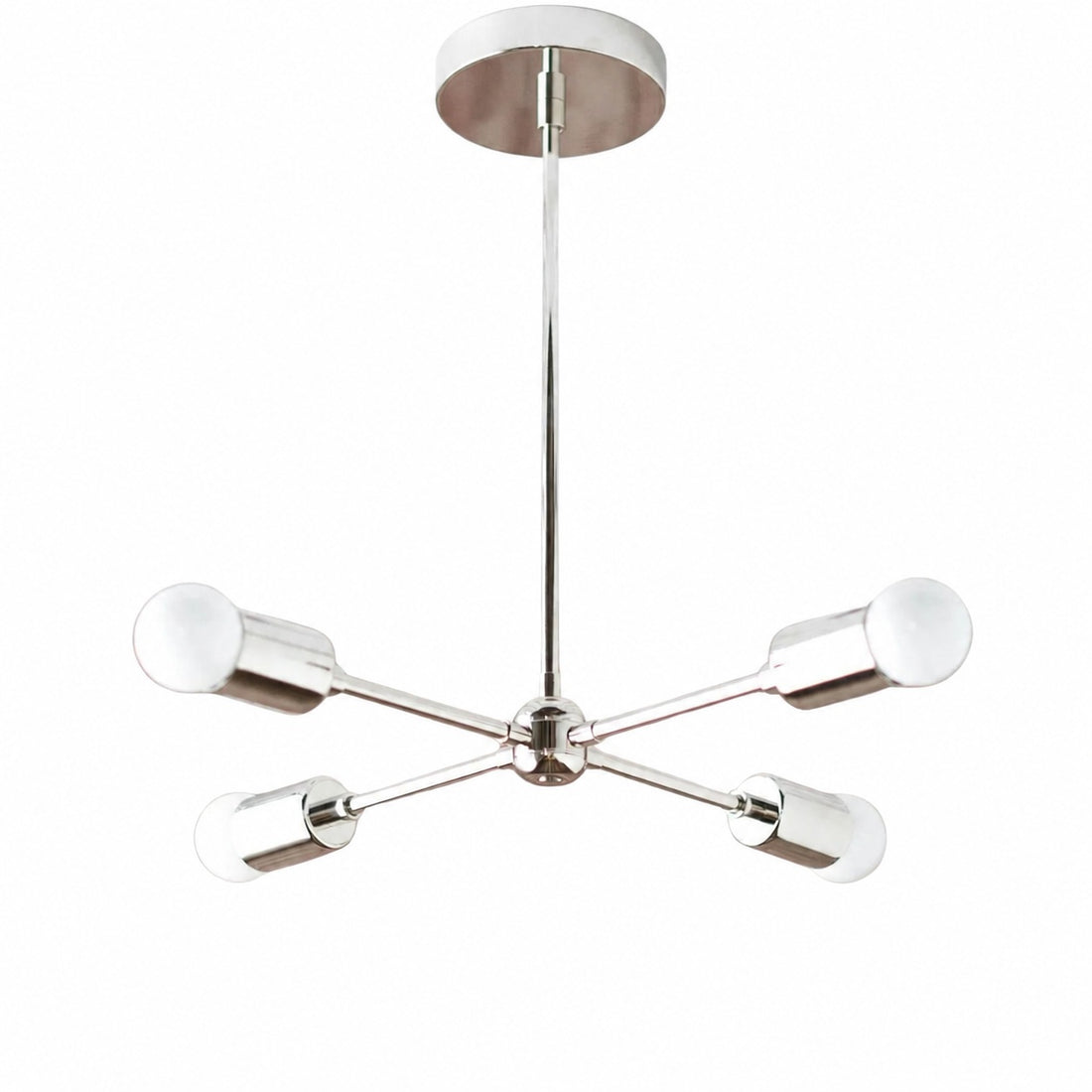 Mobilux Line Mid Century Gold Sputnik Chandelier - Geometric Brass Fixture