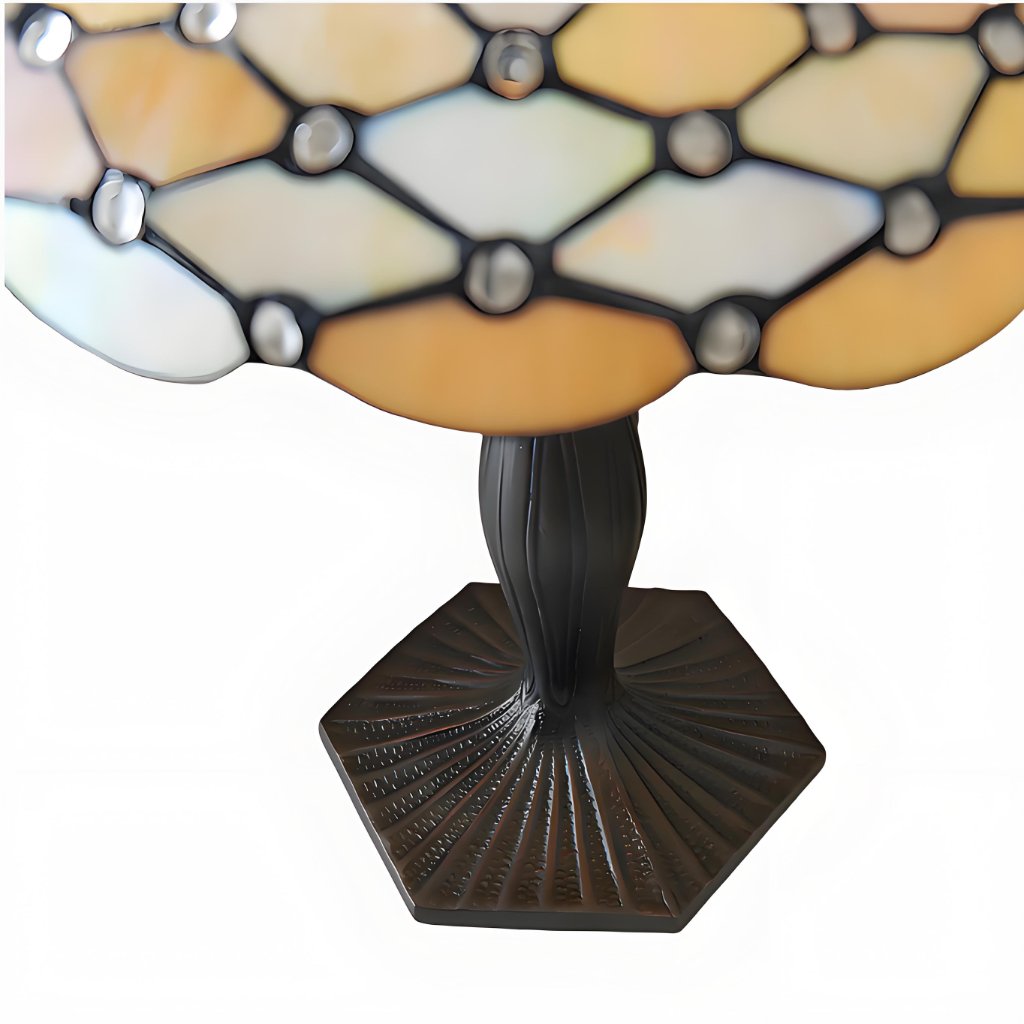 TF Pearl Stained Glass Table Lamp - Bedroom and Living Room Ambient Light