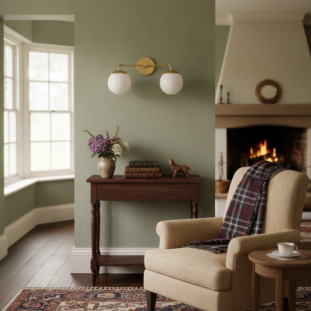 Glorica Glass Wall Sconce - Modern Vintage Vanity Light Fixture