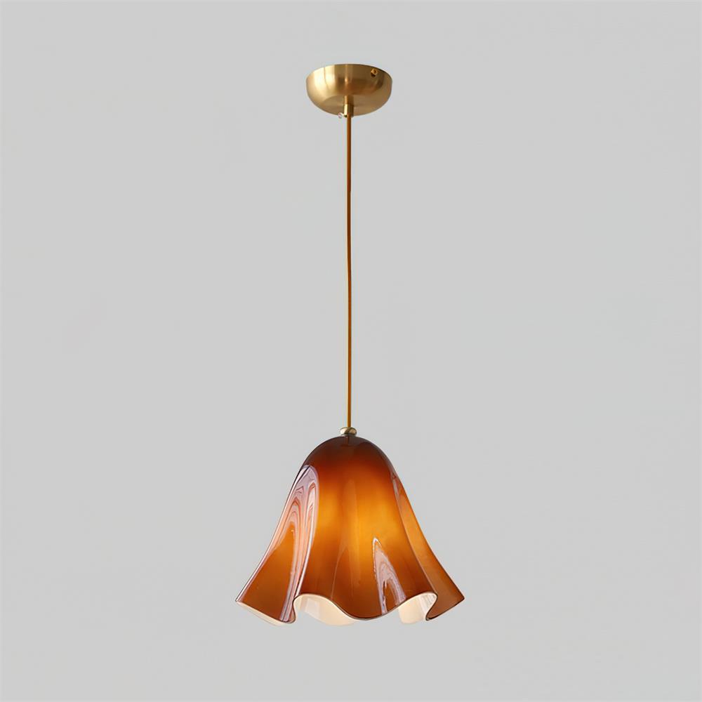 Bellina Artistic Glass Pendant Light - Modern Bloom Inspired Hanging Ceiling Lamp