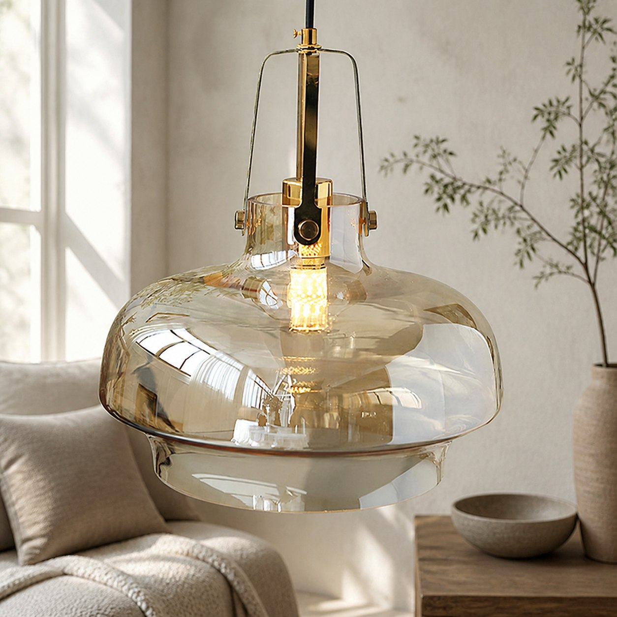 Modern Unique Shaped Fish Tank Glass Pendant Light