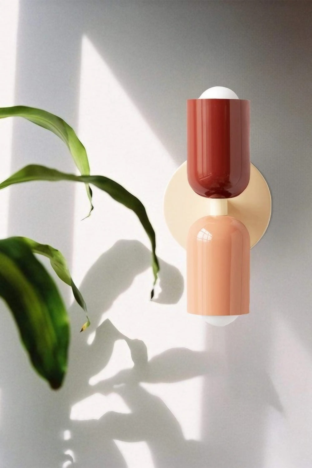 Double head macaroon color up and down wall sconce