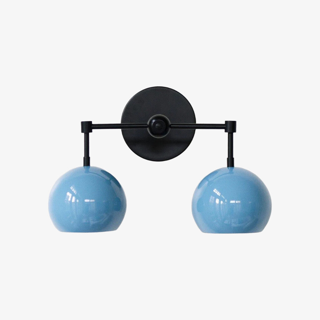 Navy Wall Light - Double Ball Bath Vanity Mirror Wall Sconce