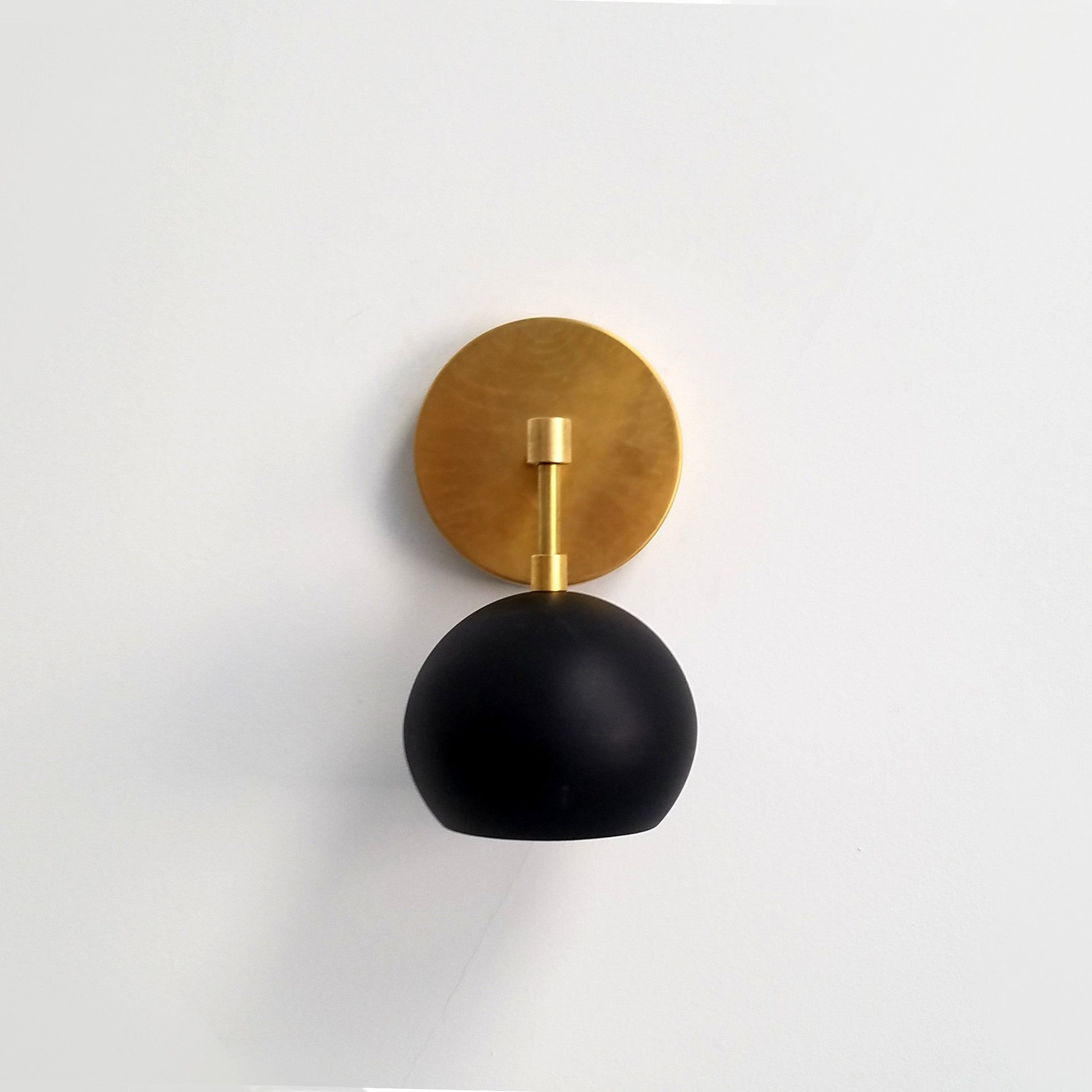 Soft Lighting Matte Black Wall Globe Sconce