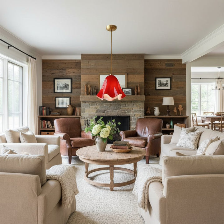 Bellina Artistic Glass Pendant Light - Modern Bloom Inspired Hanging Ceiling Lamp