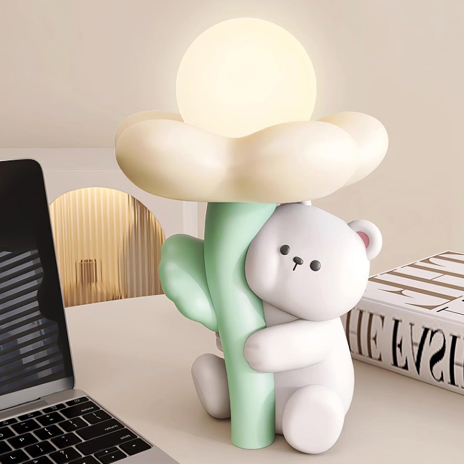 Cute Bear Resin Table Lamp
