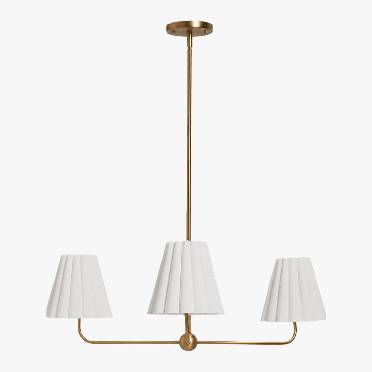 Ruffmeto Ruffled Shade Metal Frame Chandelier for Dining, Entry and Living Room