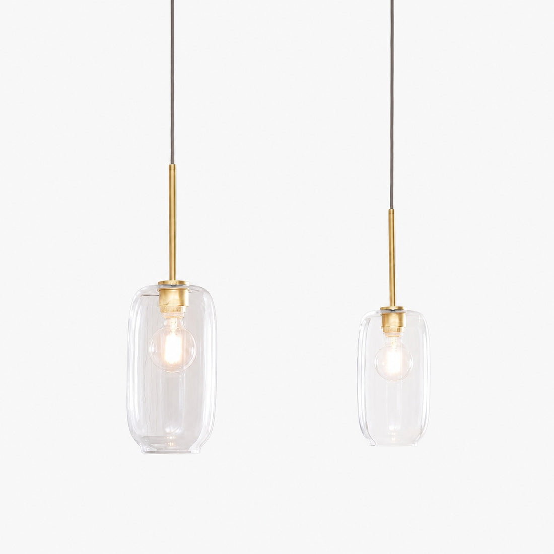 Lumivelle Pebble Pendant Light - Adjustable Glass Shade - Modern Lighting
