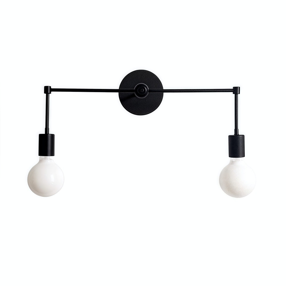 Minimalist Metal Design Double Bulb Wall Light