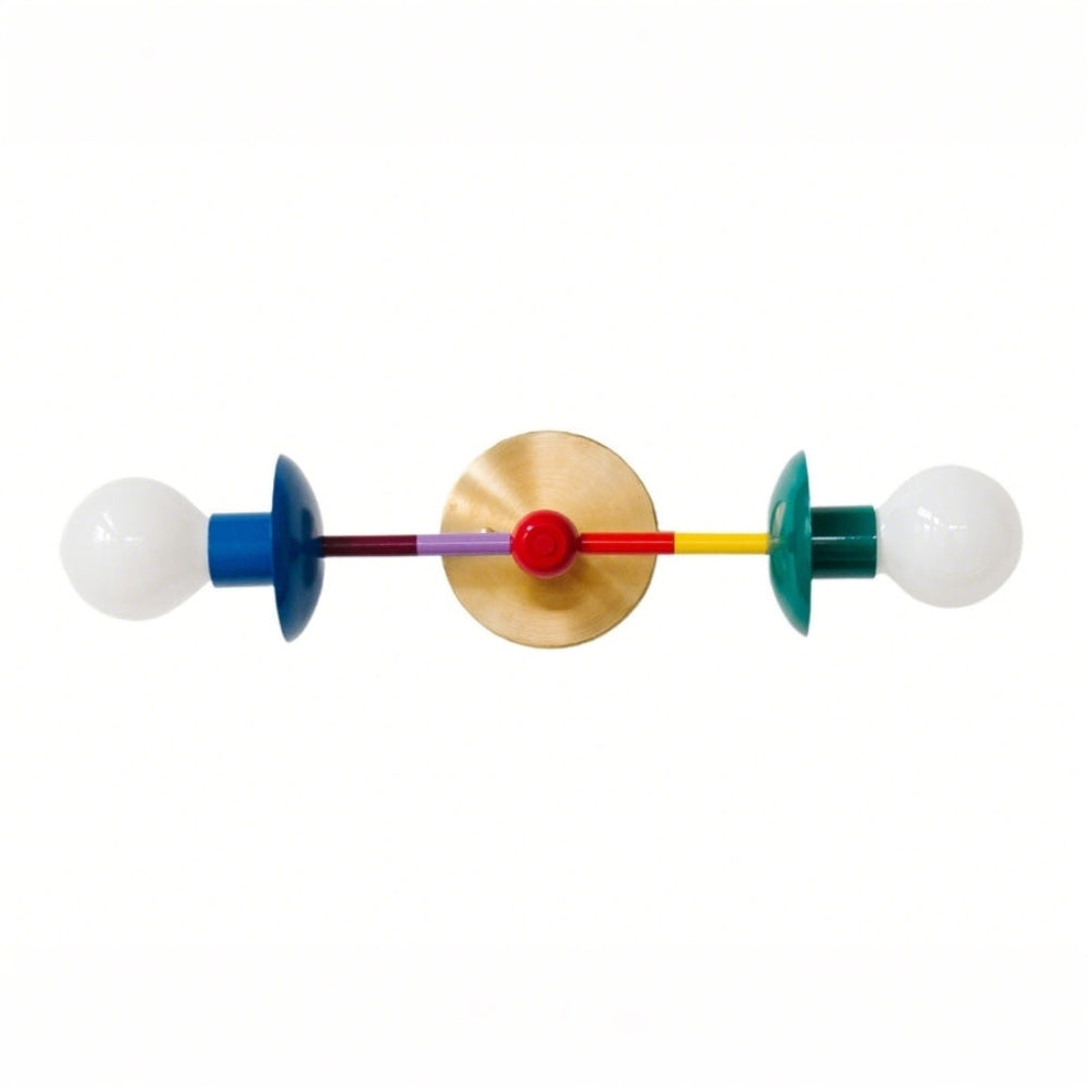 Colorful Wall Sconce - Rainbow Finish for Bedroom & Hallway Lighting