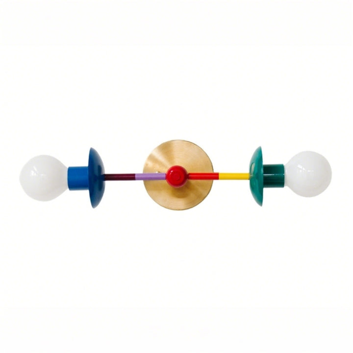 Colorful Wall Sconce - Rainbow Finish for Bedroom & Hallway Lighting