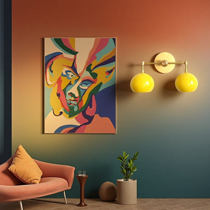 Sunshine Yellow Shades Loa Sconce - Bubble Pop Vanity Wall Light For Bedroom