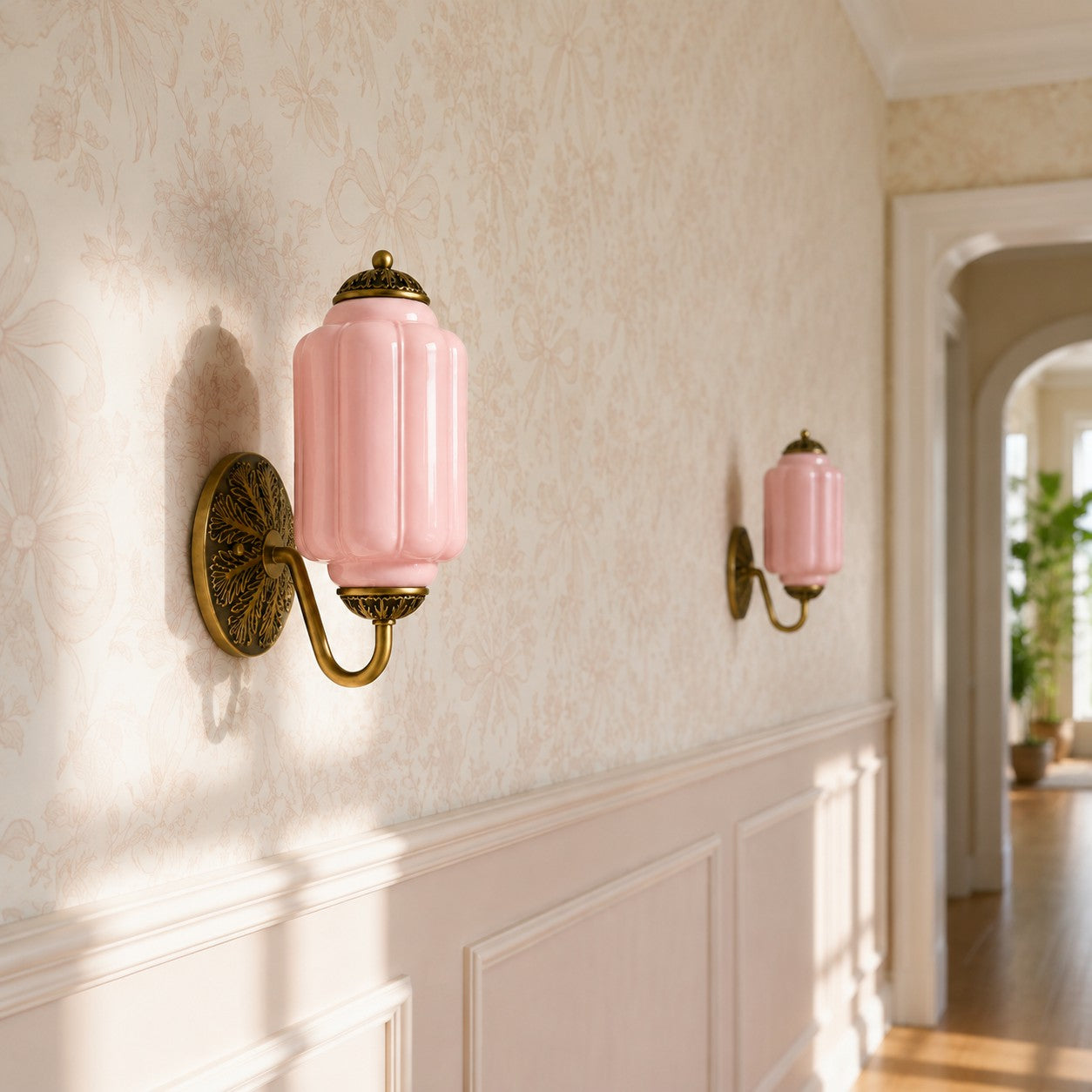 Vintage Milk Glass Sconce - Bedside Cream Eloise Wall Sconce