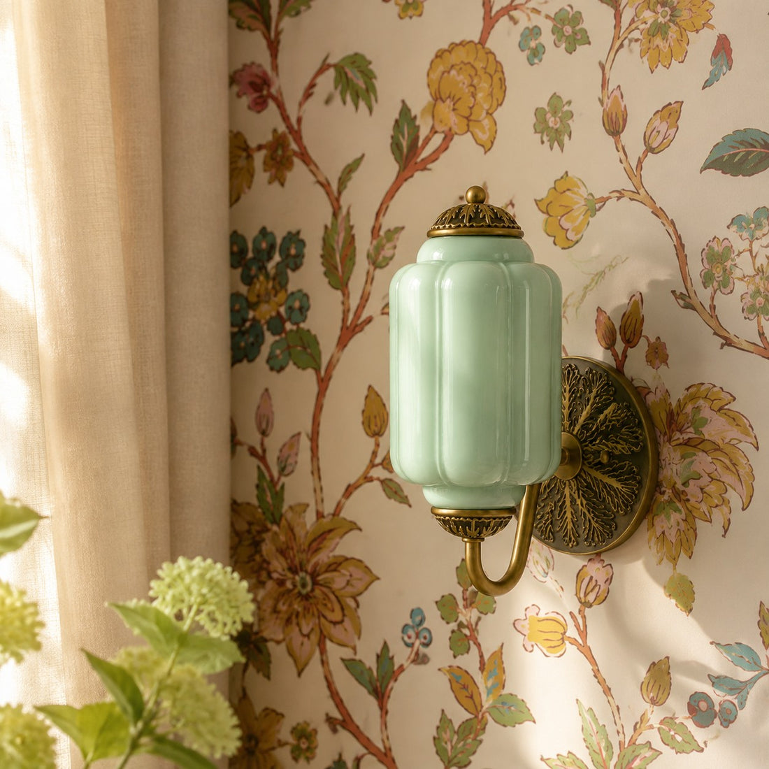 Vintage Milk Glass Sconce - Bedside Cream Eloise Wall Sconce