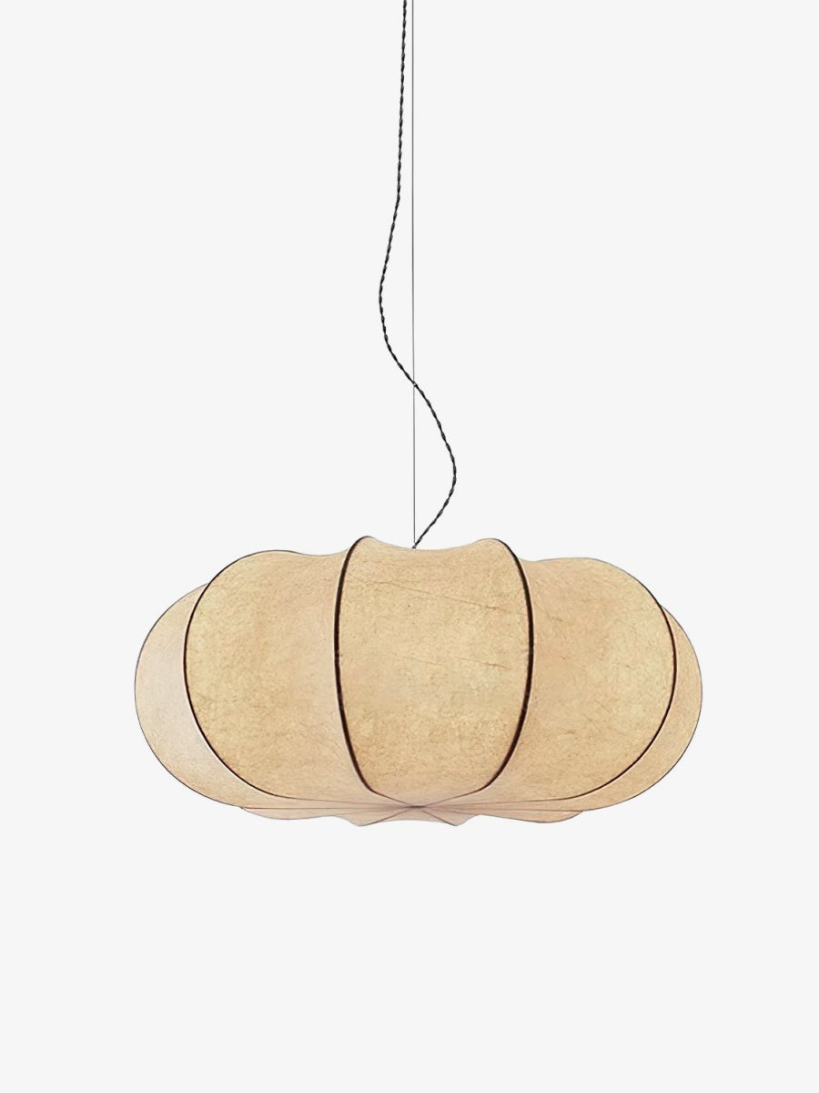 Modern Creative Flat Round Silk Pendant Lamp